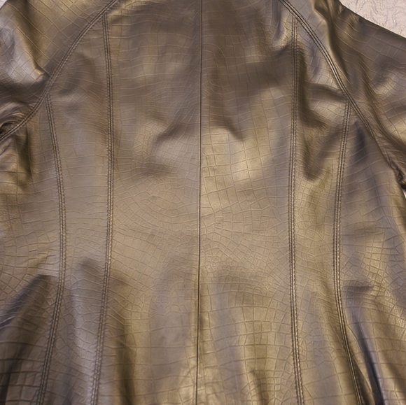 Anne Klein lined leather jacket. - Picture 4 of 5